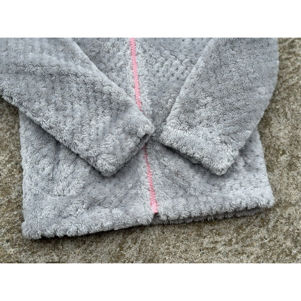 Columbia Girls XS Gray Pink Fleece Basic Jacket Full Zip Long Sleeve Polyester - Picture 4 of 5